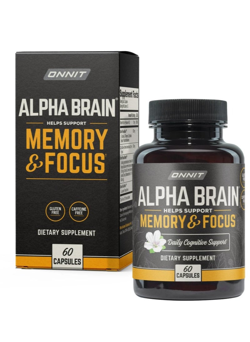 Onnit Alpha Brain Memory & Focus Nootropic- 60 Capsules - Image 1