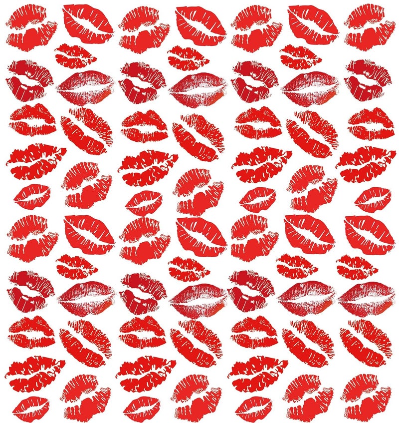 Bright Watermelon Red Lip Prints Tattoos Temporary Face Tattoo Sticker