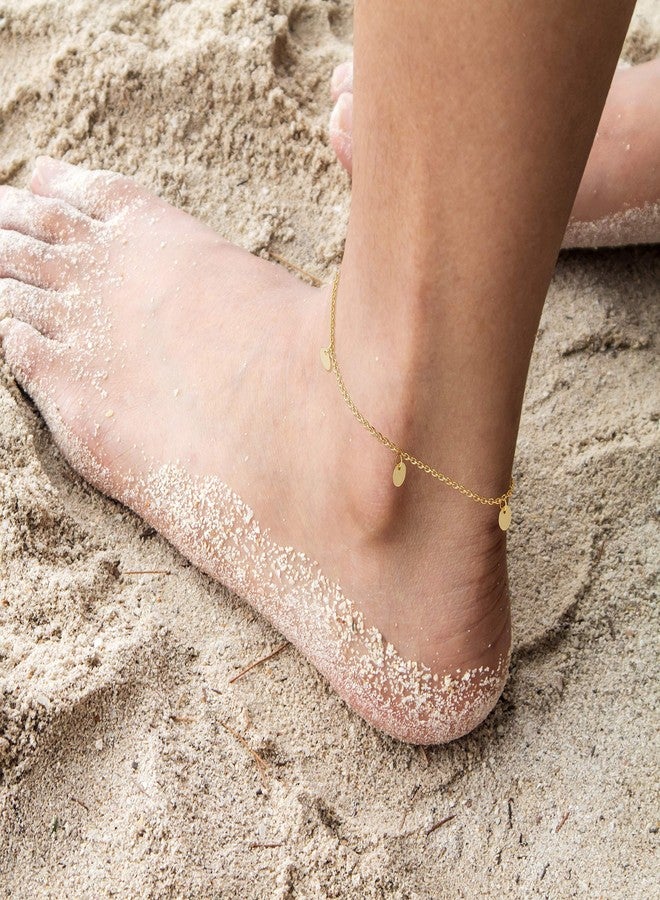 MEVECCO Tassel Disc Anklet,14K Gold Plated Boho Coin Cute Dainty Foot Chain Ankle Bracelet Chain Anklet for Women - Image 2