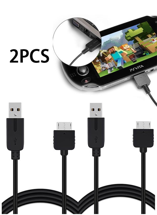 GMORO 2Pcs 3.9ft PS Vita Charger Cable, 2 in 1 USB Data & Power Charger Cord Replacement for Playstation Vita 1000  - Image 1