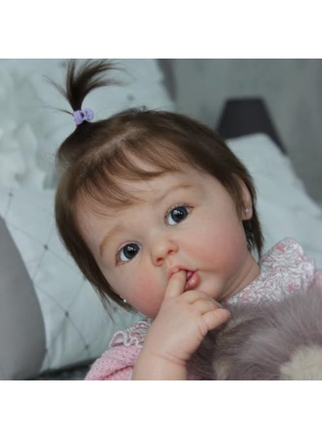 Reborn Baby Dolls 22 Inches 55 cm Realistic Baby Doll Realistic Baby Doll Soft Body All Silicone Reincarnated Real Dolls Open Eyes - Image 5