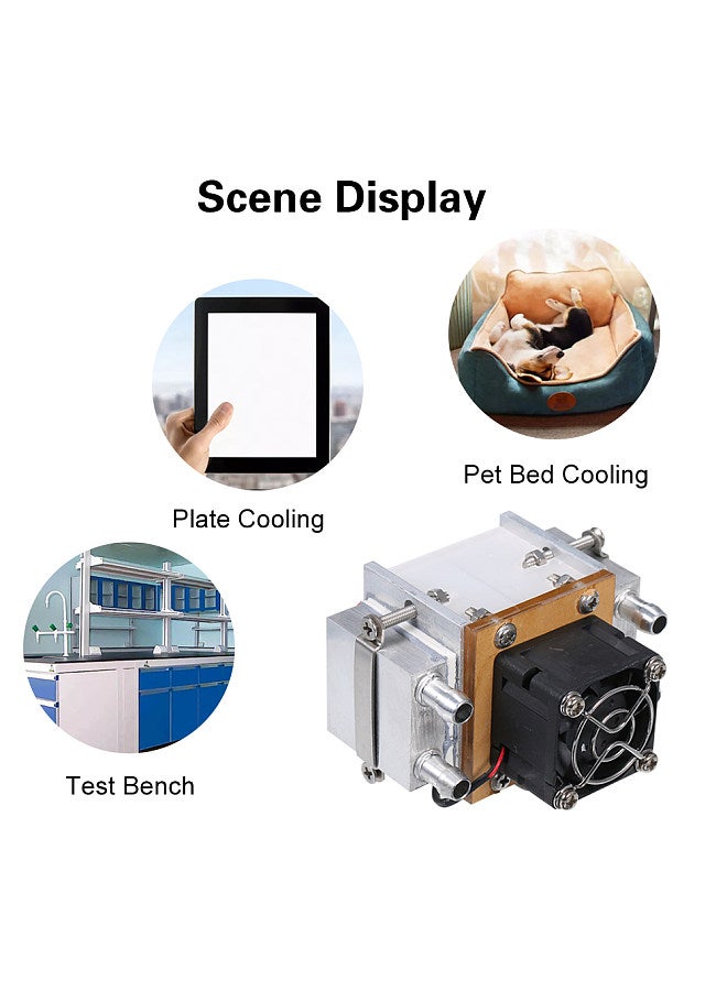 DIY 12V TEC Electronic Peltier Semiconductor Thermoelectric Cooler DIY Refrigerator Water-cooling Air Condition Movement Cooling System for Refrigeration and Fan
