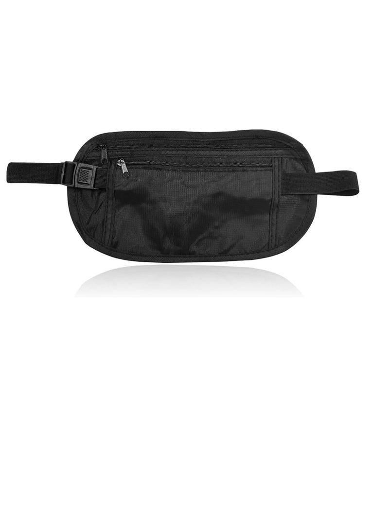 شنطة خصر للكتف والركبة مضادة للسرقة ، لون أسود