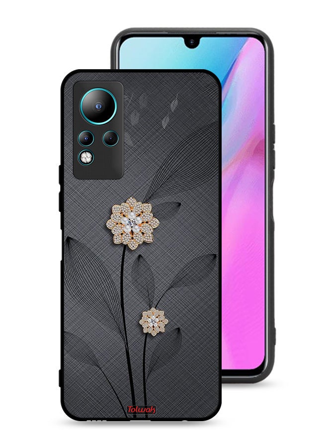 Tolwak غطاء حماية إنفينكس نوت 11 مزين بفن الأزهار الماسية - Image 1