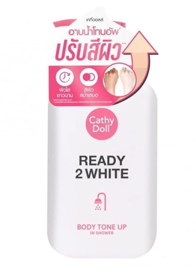 Ready 2 White Body Tone Up In Shower 400 ml Brightening Body Cleanser Whitening Moisturizing Shower Cream Smooth Glowing Skin