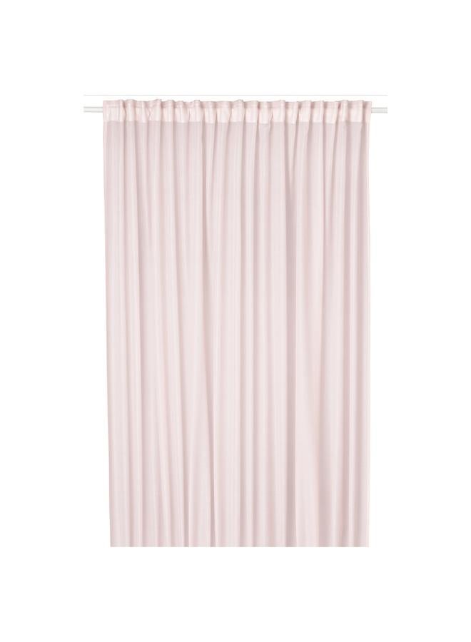 erorex Sheer curtain, 1 piece, pink/with heading tape, 300x300 cm - Image 1
