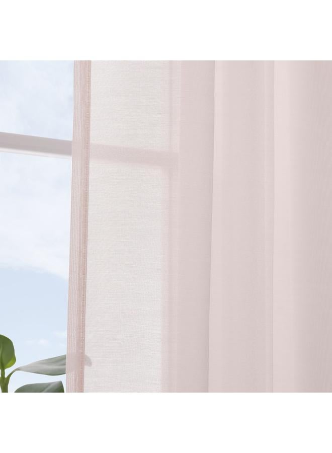 erorex Sheer curtain, 1 piece, pink/with heading tape, 300x300 cm - Image 5
