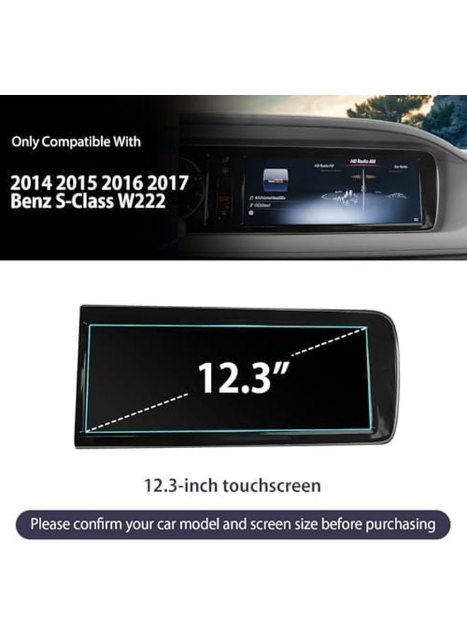 2014 2017 Benz S Class W222 12 3 Inch Touchscreen Tempered Glass Screen Protector - Image 3