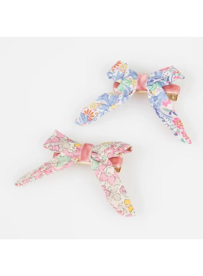 Meri Meri  Floral Pattern Bow Hair Clips  | Best Price UAE