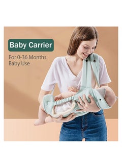 Y&D 4-in-1 Baby Carrier, Ergonomic Soft Cotton Wrap Lightweight Breathable Front and Back Child for Newborn Toddler 0-36 Months, Blue  - Image 2