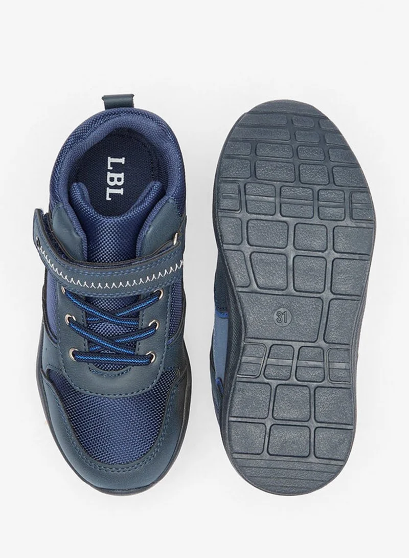 LBL by Shoexpress Boy's Panelled High Cut Sneakers with Hook and Loop Closure