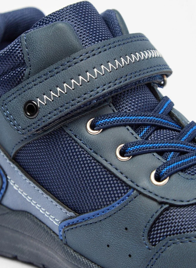 LBL by Shoexpress Boy's Panelled High Cut Sneakers with Hook and Loop Closure