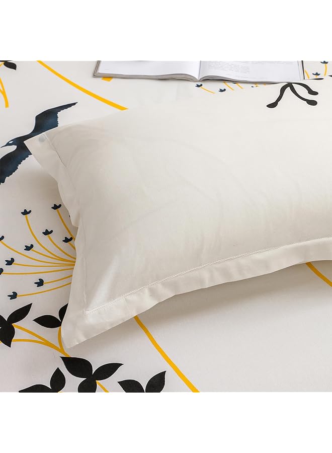 erorex Forever 240 Tc Cotton Double Bedsheet With 2 Pillow Covers White - Image 5