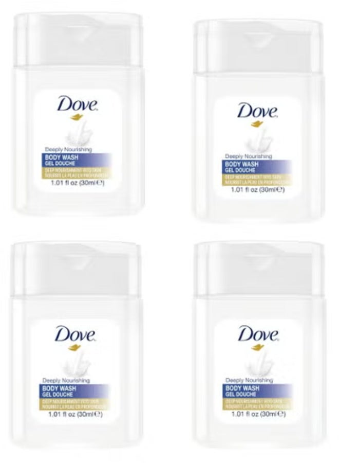 Dove Deeply Nourishing Mini Body Wash 30 ML 4Pcs