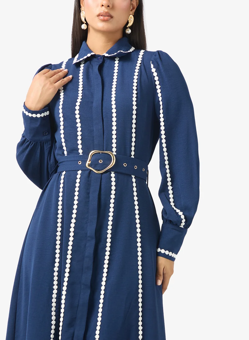 ELLA  Belted Shirt Dress for Women | Best Price UAE