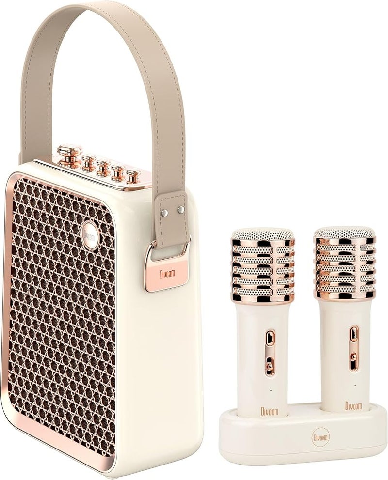 Divoom Songbird Karaoke Bluetooth Speaker - Portable and Fun Audio - White - Image 3