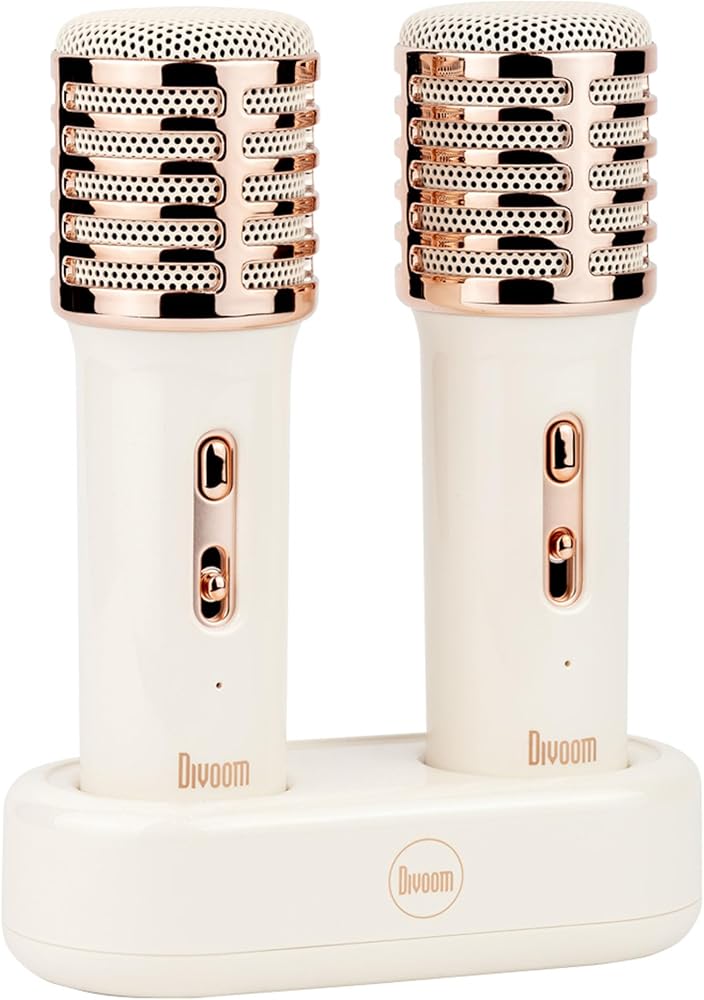 Divoom Songbird Karaoke Bluetooth Speaker - Portable and Fun Audio - White - Image 4