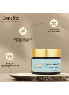 MELLOW Herbal Night Nectar Cream, With Almond, Honey & Aloe Vera For Brightening & Lightening Skin, Ayurvedic Creams For All Skin Types, Sulphate & Paraben Free [50 Gm]  - Image 3