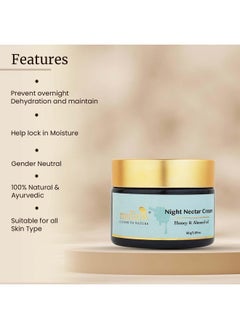 MELLOW Herbal Night Nectar Cream, With Almond, Honey & Aloe Vera For Brightening & Lightening Skin, Ayurvedic Creams For All Skin Types, Sulphate & Paraben Free [50 Gm]  - Image 4