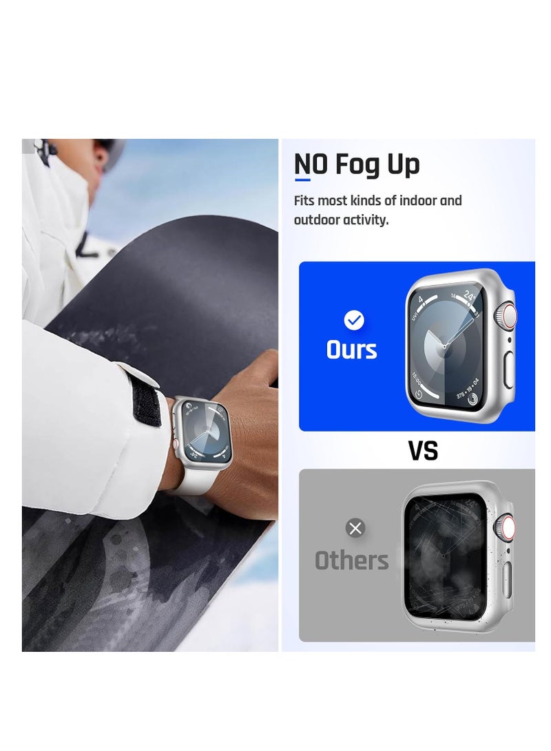 Case Compatible with Apple Watch Waterproof Case 45mm Series 9/8/7 with Tempered Glass Screen Protector, Full Coverage Bumper Cover for iWatch Case 45mm - Image 2