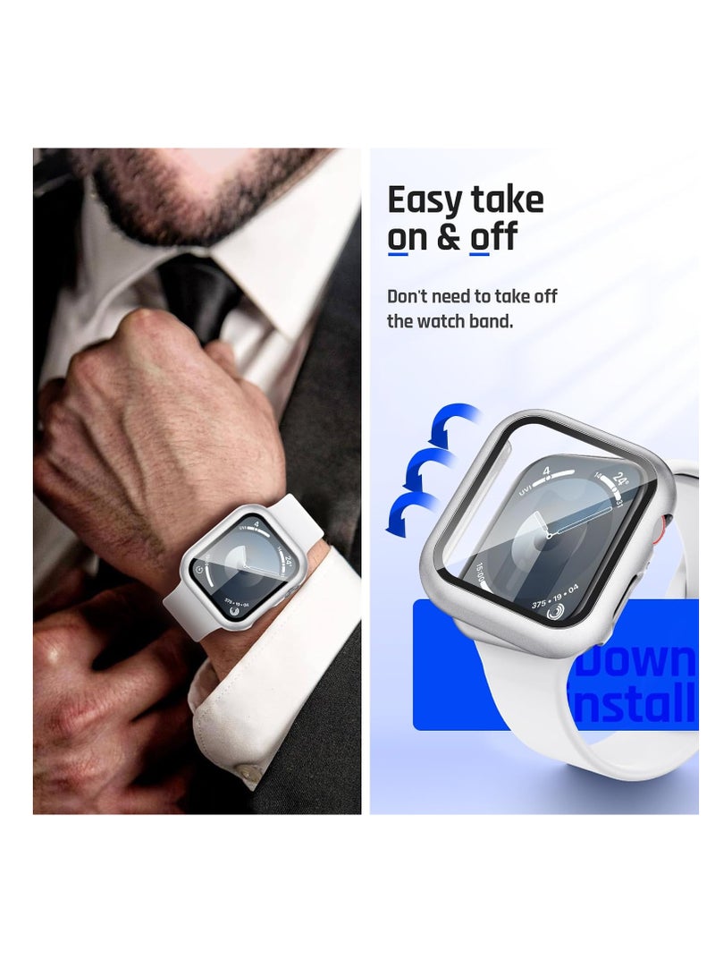 Case Compatible with Apple Watch Waterproof Case 45mm Series 9/8/7 with Tempered Glass Screen Protector, Full Coverage Bumper Cover for iWatch Case 45mm - Image 3