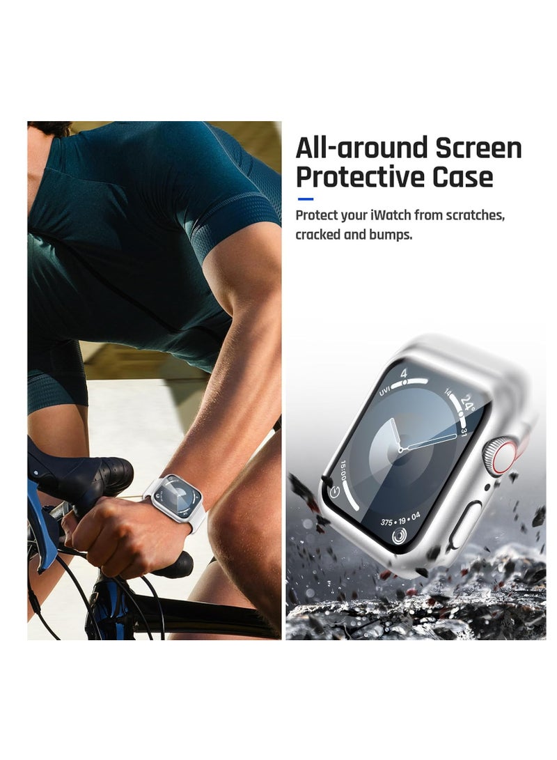 Case Compatible with Apple Watch Waterproof Case 45mm Series 9/8/7 with Tempered Glass Screen Protector, Full Coverage Bumper Cover for iWatch Case 45mm - Image 4