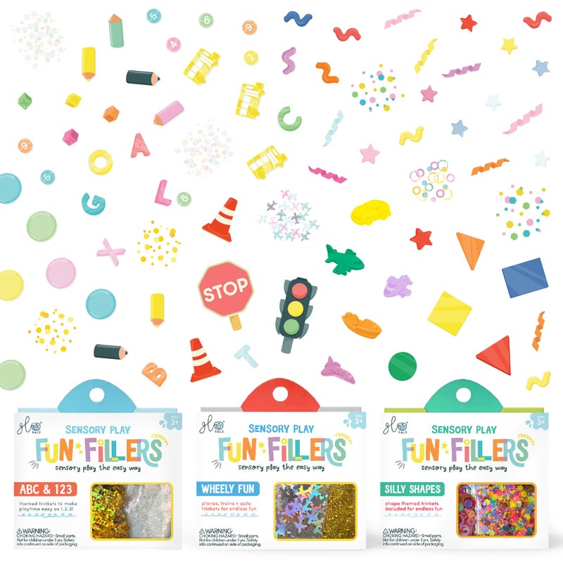 Glo Pals Fun Fillers 3 Pack Sensory Play Accessories Sensory and Mini Toys for Kids Bulk Party and Little Toys for Sensory Bins Gift Bag Stuffers and Party Favors Explore and Learn - Image 3