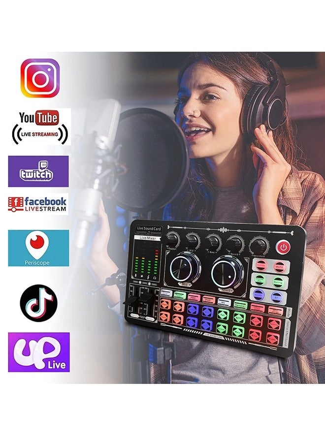 Podcast Sound Board - Music Sound Mixer with Effects, Audio Interface for PC Mac iPhone Android, Sound Card for Streaming Recording, DJ Mixer for Beginners  - Image 3