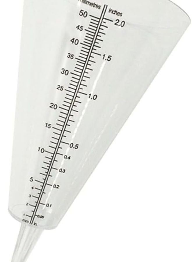 مقياس المطر الشفاف للاستخدام الخارجي، أنبوب قياس هطول الأمطار لحديقة العشب والزراعة - Image 2