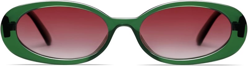 VANLINKER Polarized Retro Oval Sunglasses for Women and Men Small 90s Style VL9580 - Image 2