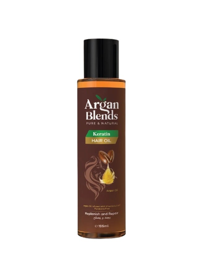 Argan Blends Hair Oil Keratin 195Ml