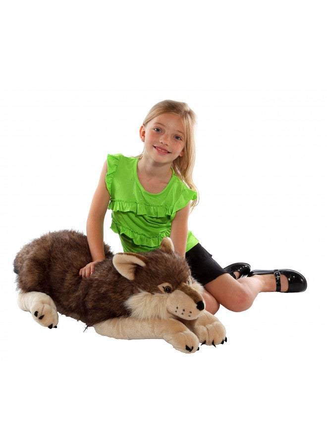 Wild Republic Jumbo Wolf Plush, Giant Stuffed Animal, Plush Toy, Gifts for Kids, 30 Inches - Image 3