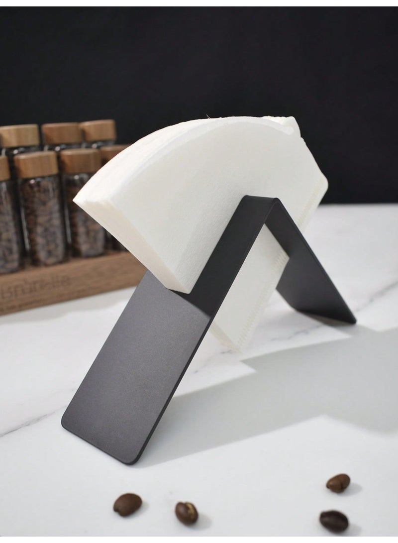 بريتيل حامل فلتر ورق القهوة V60 مخروطي الشكل مصنوع من المعدن للتخزين المنزلي والمطبخ والمطاعم والنزهات والحفلات - Image 3