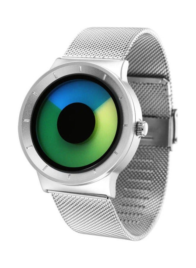 لاديفاس ساعة يد بعقارب وسوار ستانلس ستيل طراز S9659G للرجال - Image 1