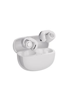 New Ultra Clip-On Bluetooth Headset Long Battery White