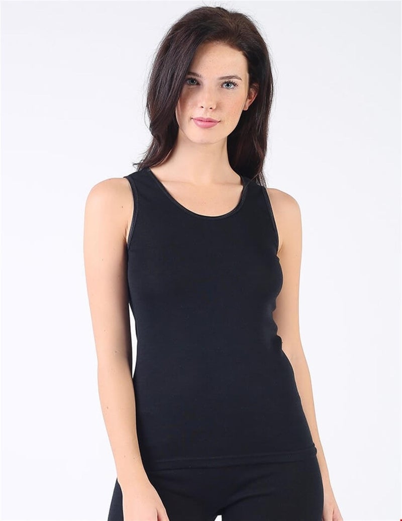 Hasyün Piping Ribana Women's Wool Undershirt - Image 3