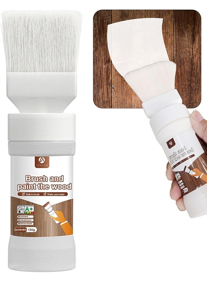 ASHILE Brush and Paint The Wood, Touch Up Paint - 5 FlOz Multi Surface Touch Up Paint Pen, Refinishing for Door, Cabinets, Wood, Furniture (White) - Image 1