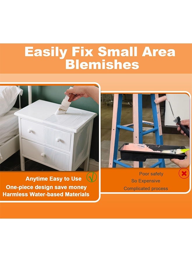 ASHILE Brush and Paint The Wood, Touch Up Paint - 5 FlOz Multi Surface Touch Up Paint Pen, Refinishing for Door, Cabinets, Wood, Furniture (White) - Image 2