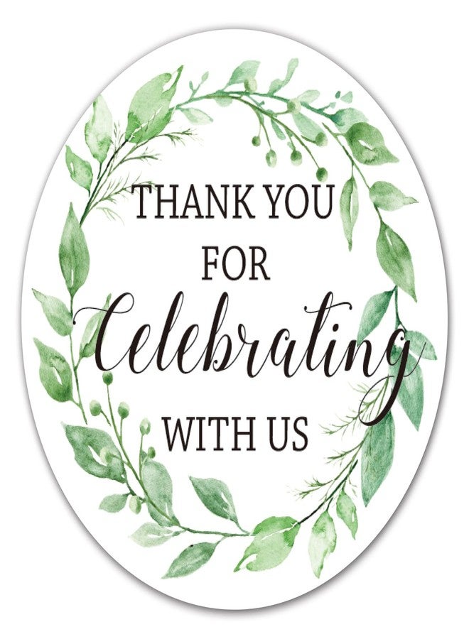 TENTADO Thank You for Celebrating with Us Stickers, 2 Inches Round Thank You Stickers for Wedding Favors, Bridal Showers, Birthdays, Parties and Baby Showers, Pack of 50 - Image 1