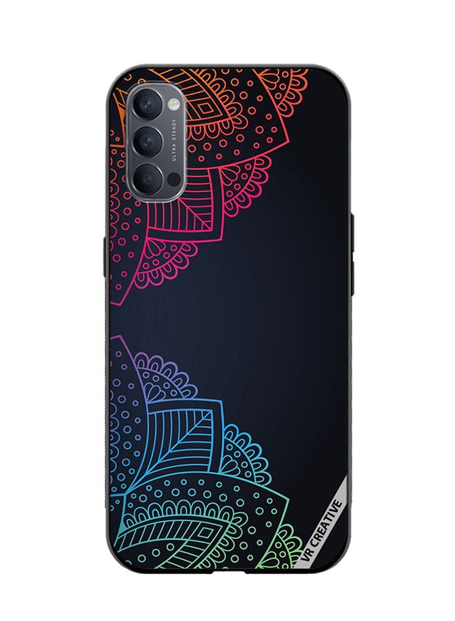 VR CREATIVE Protective Case Cover For Oppo Reno4 Pro 5G Mandala Design Multicolour - Image 1