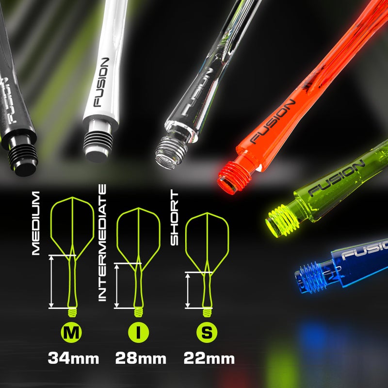Winmau Darts Fusion Integrated Flight & Shaft System - No.2 Shape & Design - Purple Colour, Medium Length - Image 3