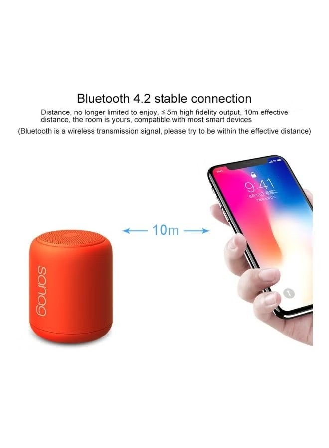 Sanag X6s Portable Bluetooth Speaker with Subwoofer, Mini Desktop Audio Player, Red - Image 3