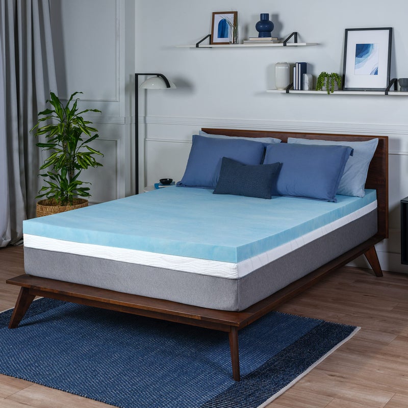 Sure2Sleep Queen Size 3Inch Gel Swirl Memory Foam Mattress Topper Made in USA