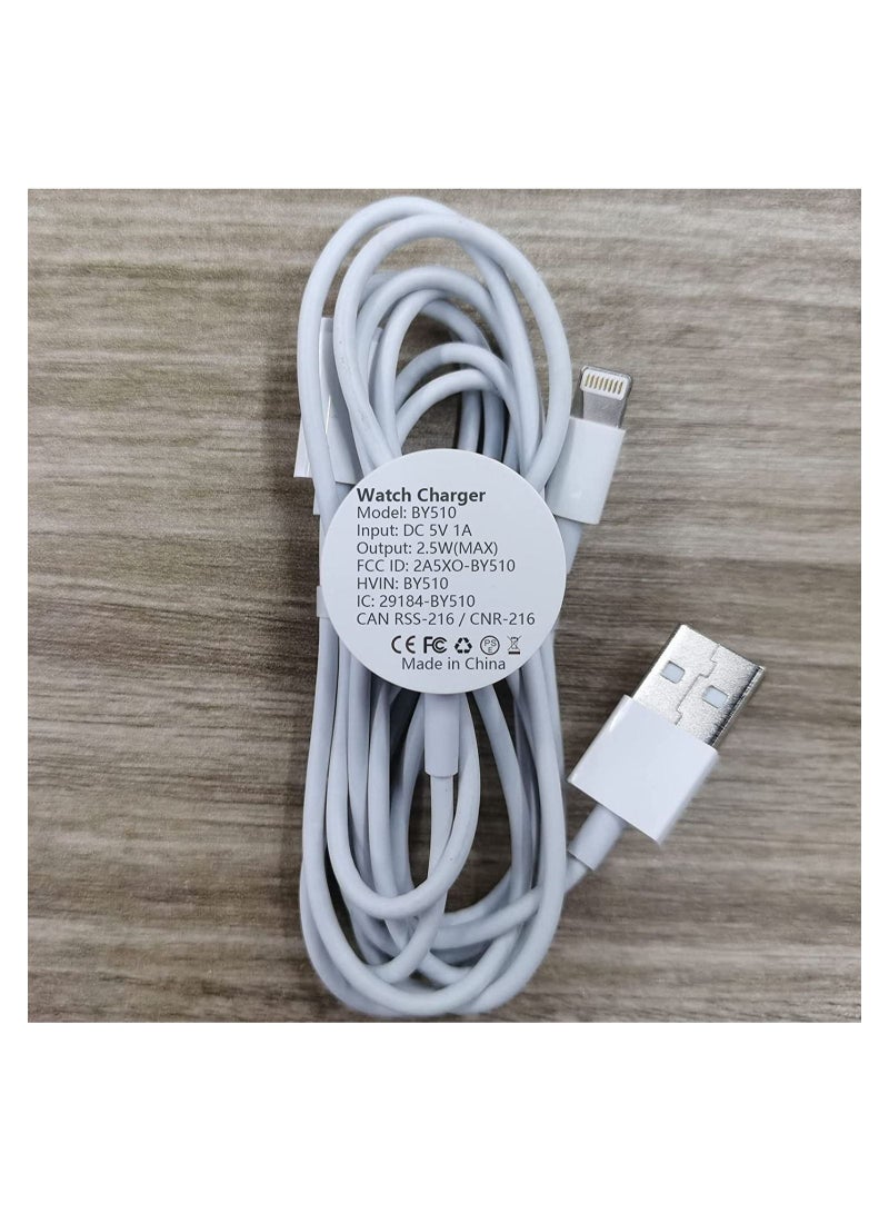 2-in-1 Magnetic Watch Charger Cable for Watch and iPhone – 4.9ft Dual Charging Cord Compatible with Watch Series SE/7/6/5/4/3/2/1 & iPhone 13/12/11 Pro Max/XS Max/XR/XS/X – Portable Fast Charger for Travel & Daily Use - Image 5
