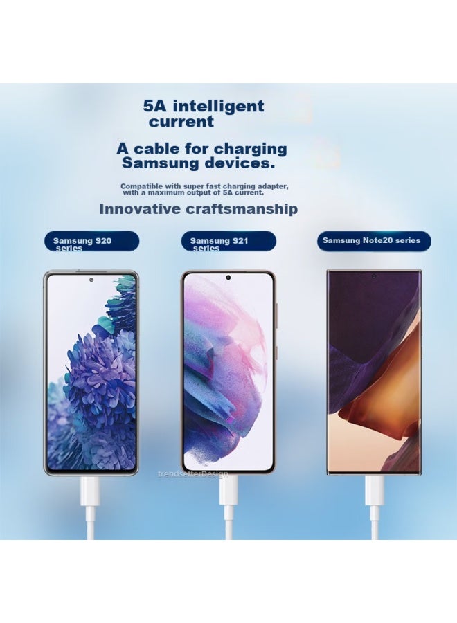 trendsetter Suitable For Samsung Data Cable, 45w Dual-head Type-c Charging Cable, Fast Charging, S24s23 Ultra/s22/s21/s20/a54/zflip, Phone Charger Cable - Image 3