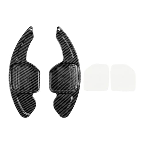 Topteng Steering Wheel Paddle Shifter Extensions for Audi Carbon Fiber Look, ABS Plastic, Fit A3 S3 RS3, A4 S4, A5 S5, A6 S6, A7 S7, A8 S8, Q3 Q5 SQ5 Q7, TT TTS – 2012–2018 Select Models - Image 1