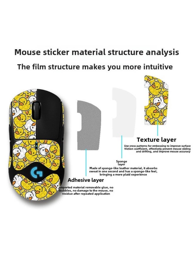Suitable For GPW Generation Mouse Anti-slip Stickers 1 Generation Cross Pattern Sweat-absorbent Full Bag With Back Stickers Lizard Skin Hair Wholesale-Color:GPW Generation-SY-040 Team Printing/Black Cross Pattern-Full Package  - Image 4