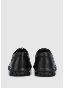 eclipse Black Leather Men's Shoes  - Image 4