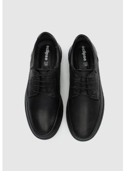 eclipse Black Leather Men's Shoes  - Image 5