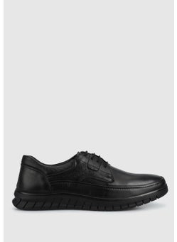eclipse Black Leather Men's Shoes  - Image 1